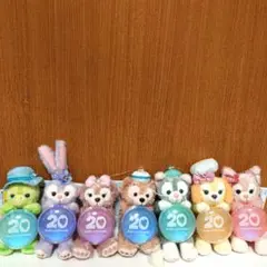 ダッフィー＆フレンズのカラフルハピネス　ぬいぐるみチャーム7点コンプリートセット