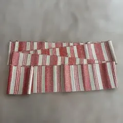 赤と白のストライプ 半幅帯