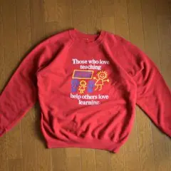 古着 80s 90s スウェット 赤 ラグランスリーブのサムネイル