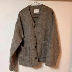 モヘアライク カーディガン