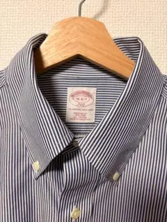 【美品・L相当】ブルックスブラザーズ 346 ストライプシャツ ブルー