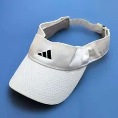 新品 未使用 adidas テニス サンバイザー ホワイトのサムネイル