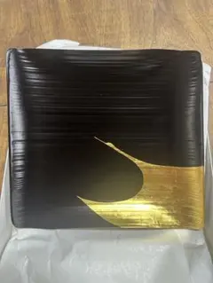 未使用 美品　象彦　升皿 漆器　九代 西村彦兵衛　金箔　茶道具 菓子盆 菓子器