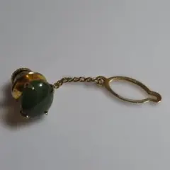 K18 刻印 翡翠 天然石 カフス 重量4.1㌘ アクセサリー ネクタイピン