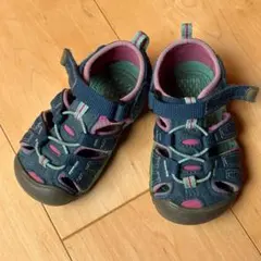 ☆keen☆ キッズサンダル ネイビー ストラップ付き サイズ13.5㎝