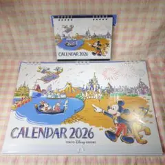 〇 / カレンダー 壁掛け ＆ 卓上 セット 2026 東京ディズニーリゾート