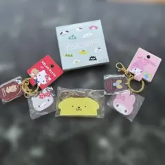 ハローキティ マイメロポムポムプリンアクリルキーホルダーセット