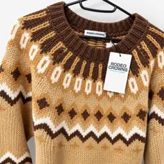 新品タグ付 RODEO CROWNS ノルディック柄ニット F