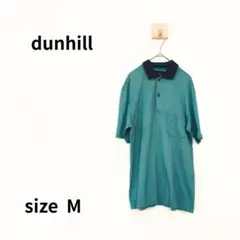 dunhill 半袖ポロシャツ M ブルーグリーン ネイビー N-214のサムネイル