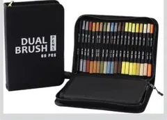 デュアルブラッシュペン COLOR PENS 60 PCSカラーペン60本セット