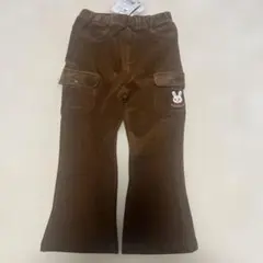 新品 ミキハウス うさこ 刺繍付きブラウン長ズボン 100