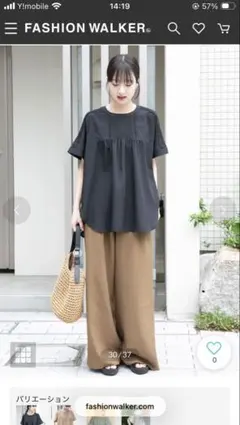 ITEMS URBAN RESEARCH ピンタックレースブラウス （ブラック）のサムネイル