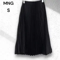 【MNG】プリーツスカート ロングスカート ブラック S 黒のサムネイル