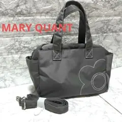 MARY QUANT トートバッグ 2WAY ショルダーバッグ グレー デイジー