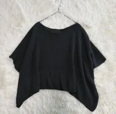 美品　evam eva エヴァムエヴァ シルクポンチョ　ワイド プルオーバーのサムネイル