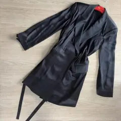 美品ZARA ワンピ風テーラードジャケット ブラック 肩パッド入りのサムネイル