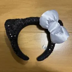 USJ キティちゃん リボン付きスパンコールカチューシャ黒