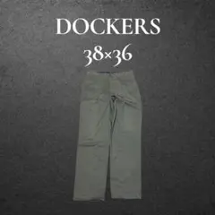DOCKERS ツータック ワイドスラックス グレー オリーブ ワイドパンツのサムネイル