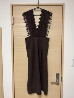 新品 しまむら RIVIETTA ショルダーレースワンピ L