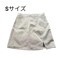 グレー タイトサイドスリット　ミニスカート　Sサイズ　スカートズボン
