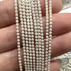 シルバー パール チェーン1m ネイルパーツ 0.8mm