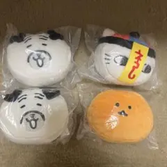 ナガノキャラクターズもっちるフェイスマスコット　パグ　もぐらコロッケ　キョンシー