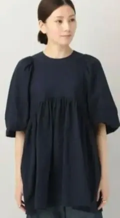 Rom　　Ballsey　フリル付きネイビートップス Rom様専用 Ballsey フリル付きネイビートップス - メルカリ