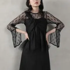 kana　ワンショルダーリボンビスチェ クラシカルレース 2点セット