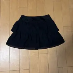 UNIQLO ティアード ミニスカート ブラック 61cmのサムネイル