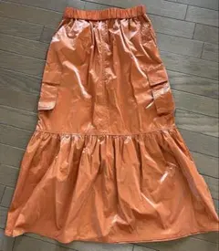 美品　チャオパニック　スカート　艶オレンジ　0サイズ