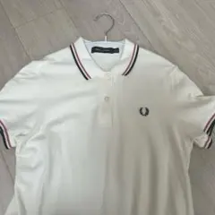 【FRED PERRY】 ホワイト 半袖ポロワンピース