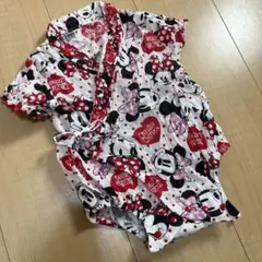 ミニーマウス ベビー甚平 赤白