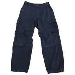 【Y2K】アバクロンビー&フィッチ カーゴパンツ M ネイビー ギミックのサムネイル