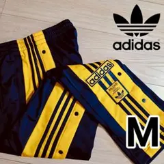 アディダス 紺黄 アディブレイク スナップパンツトラックパンツジャージ 女性M