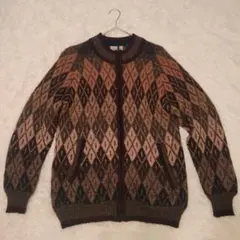 intiwarra アルパカ ダイヤモンド柄セーター M