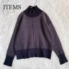 アイテムズアーバンリサーチ　ハイネックセーター　ニット　長袖　F