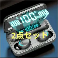 最新 Bluetooth ワイヤレスイヤホン LEDディスプレイ typeC充電