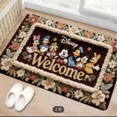 新品/未使用 ディズニーフレンズ ウェルカムマット 40×60cm ドアマット
