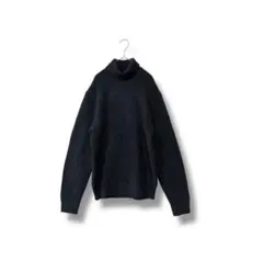 ユニクロ　ミドルゲージタートルネックセーター（長袖）　ダークグレー　M ウール混