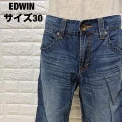 EDWIN デニムハーフパンツ サイズ30 膝丈 カジュアル 夏用【1304】