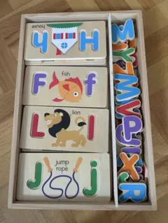 木製 アルファベット パズル 知育玩具 英語 学習のサムネイル