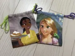 ディズニーストアシークレットプリンセス　巾着　ティアナ　ラプンツェル