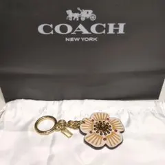 COACH フローラルバッグチャーム キーリング