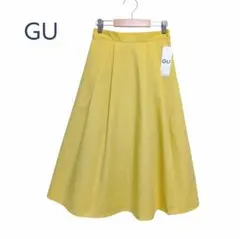 未使用 GU ♡タックフレアスカート ／イエローのサムネイル