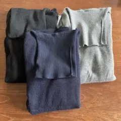 無印良品　ウールリブ編みセーター3点セット XL