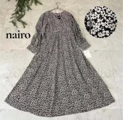 【タグ付き】nairo 洗える　フラワーカシュクールワンピース　S ロング