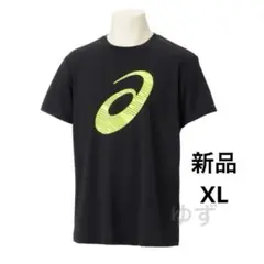 アシックス　ドライビッグロゴ半袖シャツ　スポーツウェア　ブラック　XLサイズのサムネイル