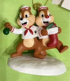 チップ  デール　クリスマス　オーナメント　フィギュア　ディズニークルーズ