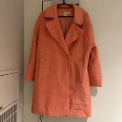 SIZI チェスターコート　アウター　レディース　F　コーラルピンク　韓国韓流