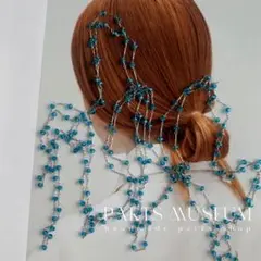 PartsMuseum高品質ステンレスチェーンブルーシルバー約10cm95円